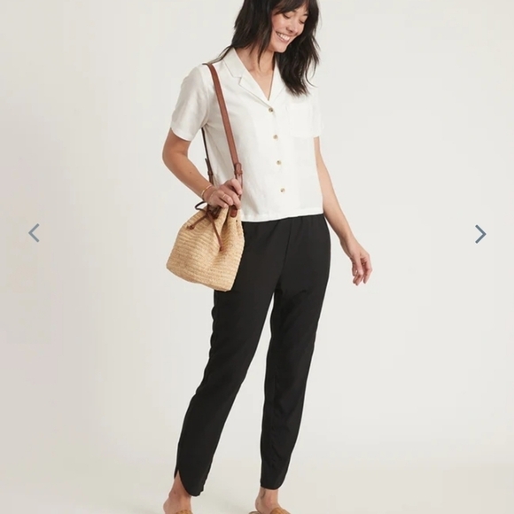 MARINE layer Re-Spun Allison Pant in Black - Picture 5 of 6